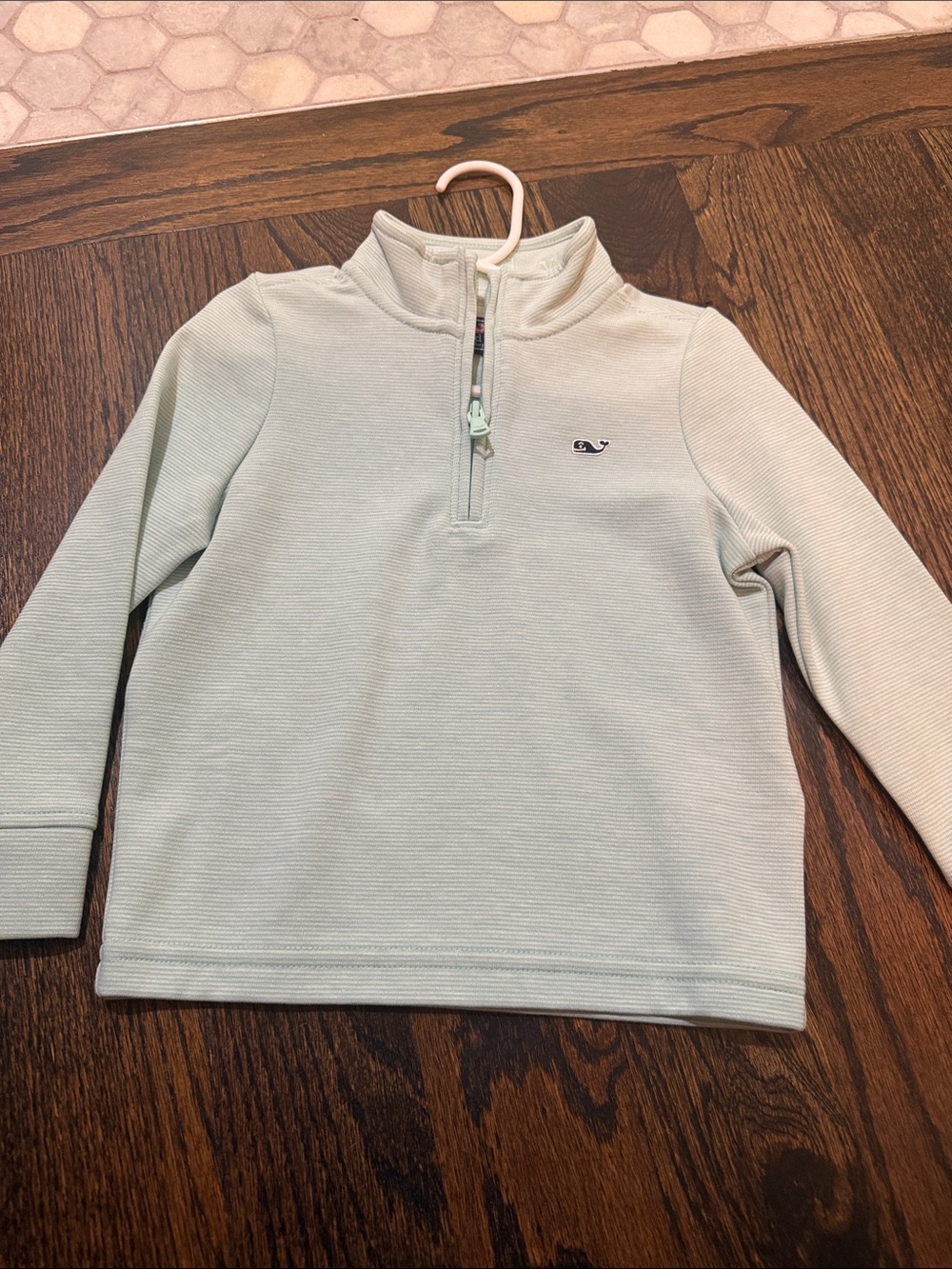 Vineyard Vines Kids Mint Green Quarter-Zip Pullover